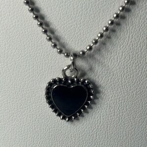 Heart Pendant Silver Necklace